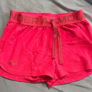 Under Armour Women's Bright Pink Athletic Shorts